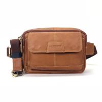 ราคา Chinatown Leather กระเป๋าหนังวัวแท้สะพายหน้าอกหรือคาดเอว ฝาหน้าpolice gun สายสะพายยาว ipad2 3 (206083186)