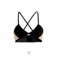 ราคา SS2025 BLACK NUDE SINGLET BRA บราใส่ว่ายน้ำ มีฟองน้ำในตัวผ้าหนา กัน UV UPF 50 (23858649154)