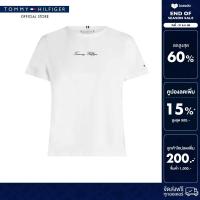 ราคา Tommy Hilfiger เสื้อยืด ผู้หญิง รุ่น WW0WW47460 YBL สีขาว ทรง Regular (24852474561)