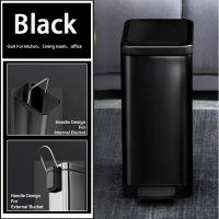 ราคา ถังขยะสแตนเลส 403 ขนาด 10 18 ลิตร ถังขยะที่มีฝาปิดและกันน้ำ ถังขยะอัจฉริยะที่มีเหยียบเท้า (25073586558)