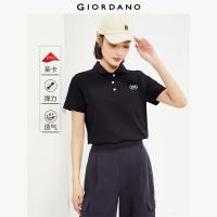 ราคา GIORDANO ผู้หญิง เสื้อโปโล เสื้อโปโลยืดปักลาย ฤดูร้อน แขนสั้น คอตุ๊กตา แฟชั่น เสื้อโปโลลำลอง Free Shipping 13314215 (25578405445)
