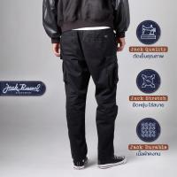 ราคา Jack Russel Men Cargo Chino กางเกงชิโนผู้หญิงทรงคาร์โก้ Klassik J 222SM BK Straight Fit Black Mid Waisted (25131669450)