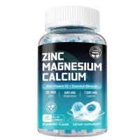 ราคา ISNIH Calcium Magnesium Zinc Gummies อาหารเสริมแคลเซียม แมกนีเซียม สังกะสี ช่วยให้กระดูกและฟันแข็งแรง Magnesium Glycinate Gummy (24483762128)