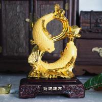 ราคา เสริมมงคลโชคลาภ ปลาหลีฮื้อคู่ เลข8 เรียกโชคลาภ และเงินทองให้เข้ามาตลอด งานเรซิ่นพ่นทรายทอง มี 3 ขนาด (25364700630)