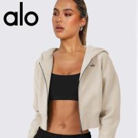 ราคา alo เสื้อสเวตเตอร์ผู้หญิงเสื้อคาร์ดิแกนแบบสั้นแนวสตรีทสไตล์ยุโรปและอเมริกาชุดโยคะมีฮู้ดซิปเสื้อแขนยาวเสื้อกีฬาและลำลอง (23325331278)