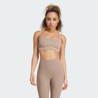 ราคา adidas Training Gym Training adidas All Me Light Support Rib Bra Long Line Bra Women Brown JL5542 (24610698802)