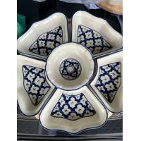 ราคา ชุดออเดิฟL เซรามิค ชุดจานออเดิร์ฟ 6ช่อง พร้อมถาดไม้หมุนได้ กว้าง 14นิ้ว จานออเดิร์ฟเซรามิคลายไทยสัปปะรด จานออเดิฟ ถาดหลุม ออกใบกำกับภาษีได้ (25483659952)