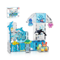 ราคา PicassoTiles 52 Pc Aquarium Marine World Magnet Tile Set with Oceanic Characters (22892756613)