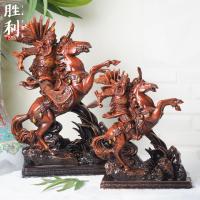 ราคา ขายดี ยอดนิยม เทพเจ้ากวนอู ปางขี่ม้า พร้อมธงรบ 5เหล่าทัพ พร้อมฐาน งานเรซิ่นสีไม้ ขนาดสูง 12 นิ้ว งานเกรดA (15923035771)