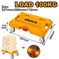 ราคา INGCO ฐานวางกล่องเครื่องมือ มีล้อเลื่อน รุ่น HHWB61001 มีตัวล็อคสำหรับกล่องแบบวางซ้อนได้ (25049129263)