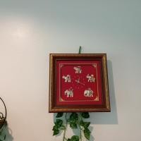 ราคา นาฬิกาแขวนผนังและกรอบรูปมงคลลายช้างไทย ชุดงานหล่อโลหะหรูหรา ของตกแต่งบ้านระดับพรีเมียม (23442709724)