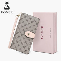 ราคา Foxer Brand long wallet for women wallets women new 2023 card holder wallet for women wristlet wallet women cellphone wallet for women (24705092220)