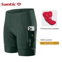 ราคา Santic กางเกงปั่นจักรยานสำหรับผู้ชาย กางเกงปั่นจักรยานมืออาชีพ แผ่นรอง 4D ระบายอากาศได้ดี แถบสะท้อนแสง แห้งเร็ว พร้อมกระเป๋า KM1C05136 (18039713864)