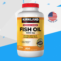 ราคา Kirkland Signature Fish Oil 1000 mg 400 Softgels Provides 300mg of Omega 3 Fatty Acids น้ำมันปลา 1000 มก (25315202150)