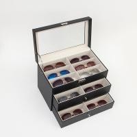 ราคา กล่องเก็บแว่นตาแบบพกพาสุดเท่ กล่องใส่แว่นสายรัดแบบหนังใส 8 ช่อง กล่องเก็บแว่นกันแดดแบบพกพาสำหรับการเดินทาง (876430568)