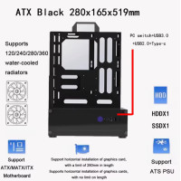 ราคา เคสแบบเปิด Open Type Computer Case Frame Vertical Chassis Shelf ATX MOD DIY Desktop Gaming Gamer PC Cabinet Tower (23915198057)