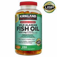 ราคา Kirkland Wild Alaskan Fish Oil 1400mg 230เม็ด จากUSA มีโอเมก้า8ชนิด ต่างหน้าที่กัน (24964458088)