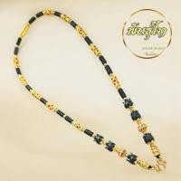 ราคา สร้อยกะลา ไม้งิ้วดำ เม็ดทองเลเซอร์ ข้อแต่งทองไมครอนลงยา ความยาวเลือกได้ที่ตัวเลือกสินค้า (24448956582)