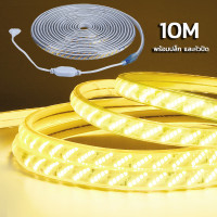 ราคา ไฟท่อ ไฟเส้นสายยางกันน้ำ ไฟLED 220V 320เม็ด เมตร ความยาว 1 5 10เมตร แสงวอร์มไวท์และแสงขาว พร้อมปลั๊กและหัวปิด ไฟเส้นอั กันน้ำIP65 เส้นหนาทนทาน ไฟแต่งสวน คริสต์มาส ปาร์ตี้ ตกแต่งแถบแสงข้างเตียงหอพักแต่