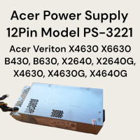 ราคา Acer Power Supply เคสเล็ก 12Pin Model PS 3221 ใส่ได้หลายรุ่น Acer Veriton X4630 X6630 B430 B630 X2640 X2640G X4630 อื่นๆ ของแท้ มือสอง รับประกัน 3 เดือน พร้อมส่งในไทย (22010012550)