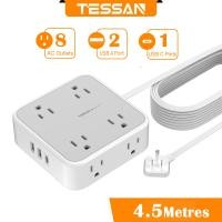 ราคา TESSAN ปลั้กไฟมาตรฐาน USB Type C สวิตช์ควบคุม ปลั๊กสามตา ปลั๊กไฟ 3 เมตร ปลั้กไฟ รางปลั๊กไฟ (25143663008)