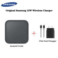 ราคา อุปกรณ์ชาร์จไร้สาย Samsung ดั้งเดิม15W Qi ชาร์จเร็วแบบอัจฉริยะ EP P2400สำหรับ Galaxy S22 S20 S10 S9 S8 S7 Z พับ4 Z พลิก3 4 Note 8 Note 9 Note 10 Note 20แท่นชาร์จเร็วเป็นพิเศษ (23320059481)