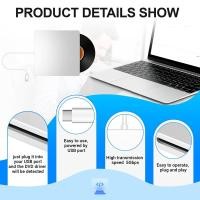 ราคา USB External CD DVD Drive Type C Portable Drive Free CD Players for Laptop PC (22031227922)
