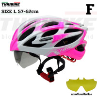 ราคา หมวกกันน็อคจักรยานแบบมีแว่นในตัว CIGNA รุ่น TB01 (805312967)