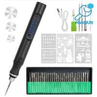 ราคา USB Rechargeable Engraving Pen Cordless Mini Electric Engraver Etching Machine Rotary Tool Engraved Jewelry Glass Stone Tool (24597740338)