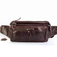 ราคา Chinatown Leather กระเป๋า ผู้ชาย หนังวัวแท้ คาดเอว สะพายหน้าอก ซิปยื่นหน้าสีน้ำตาลแทน (519202251)