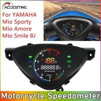 ราคา เครื่องวัดความเร็วเครื่องวัด LED ดิจิตอล12000มิเตอร์วัดรอบต่อนาทีเครื่องวัดความเร็ววัดระยะทาง KMH MPH สำหรับ YAMAHA Mio Sportyamore mio Amore mio Smile BJ (24156984920)