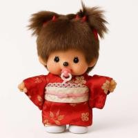 ราคา Monchhichi Kimono Limited ตุ๊กตามอนชิจิใส่กิโมโนสีแดง รุ่นพิเศษ ของแท้จากญี่ปุ่น เลือกแบบมีผ้าคลุมขน แบบธรรมดา (25548806171)