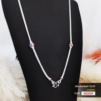 ราคา สร้อยคอเงินแท้ 92 5 สี่เสาสุโขทัยลงยา คั่นเม็ดกลมสีเงิน สร้อยพระ SSL0009 (20395911509)