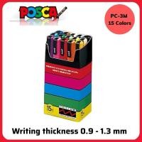 ราคา UNI POSCA Paint Marker Pen Set PC 3M 0 9 1 3mm Fine Tip 7 8 15 Colors Direct From Japan (24811825318)