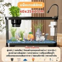 ราคา ตู้ปลา ตู้เก็บปลา บ่อปลา ตู้ปลาตั้งโต๊ะ ตู้ปลาเล็ก ตู้ปลาขนาดเล็ก ตู้ปลา 12 นิ้ว พร้อมไฟและปั๊มน้ำ การออกแบบที่มีฝาปิด ตู้ปลามีฝาปิด (25321263969)