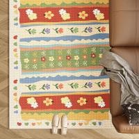 ราคา EcoHaven พรมตกแต่งบ้านสไตล์โบฮีเมียนสำหรับห้องนั่งเล่นด้วยลายดอกไม้ (24814746337)