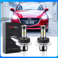 ราคา สำหรับมาสด้า 2 ปี 2014 2020 2021 ไฟหน้ารถด้านหน้าหลอดไฟ T12 6000KชุดหลอดไฟLEDเปลี่ยนหลอดฮาโลเจนสีขาว 1 คู่ ชุดปลั๊กและเล่น (24059636193)