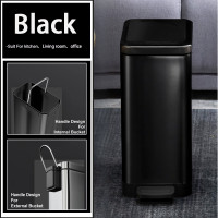 ราคา ถังขยะสแตนเลส 403 ขนาด 10 18 ลิตร ถังขยะที่มีฝาปิดและกันน้ำ ถังขยะอัจฉริยะที่มีเหยียบเท้า (25073586556)