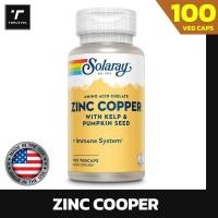 ราคา SOLARAY Zinc Copper Amino Acid Chelate เสริมสร้างภูมิคุ้มกันพร้อมสังกะสีคีเลต 50 มก บำรุงกระดูก ผิว หัวใจ และต่อมไทรอยด์ ผสมไอโอดีนจากสาหร่ายเคลป์ 100 Serv 100 VegCaps (25414045437)