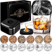 ราคา 10 discount Electric Whiskey Smoker Kit with 6 Wood Chips Electric Cocktail Smoker Kit Built in Lighter No Butane Needed Gifts for Christmas Gifts for Men Dad Husband (25191877636)