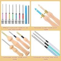 ราคา 23Pcs Punch Needle Kit Wooden Punch Needle Set Adjustable for Adults Beginner Embroidery Easy Install (25531880666)