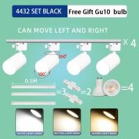 ราคา LED ไฟราง Track light ไฟสปอร์ตไลท์ GU10 โคมไฟเพดาน COB ไฟส่องป้าย ไฟราง เพดาน ร้านขายเสื้อผ้าเชิงพาณิชย์ทางเดิน โคมไฟ (24793871728)