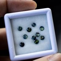 ราคา พลอยเขียวส่องเผาเก่า จันทบุรี Green Sapphire น้ำหนัก 3 17 กะรัต ขนาด 3 มิล จำนวน 10 เม็ด พลอยแท้จากบ่อจันทบุรี (24144875847)