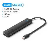 ราคา Vention 5 in 1 Mini Hub USB 3 2 Gen 2 Type C 10Gbps for Windows macOS Linux Android iPadOS Tablet Game Console Phone Mobile Hard Drive USB Flash Disk Card Reader Docking Station Laptop Adapter (247138