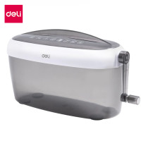 ราคา Deli เครื่องทำลายเอกสาร เครื่องย่อยกระดาษ เครื่องทำลายกระดาษ แบบมือหมุน ขนาด A4 รับกระกัน 1 ปี อุปกรณ์สำนักงาน Paper Shredder (25639714920)