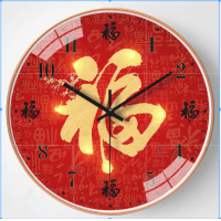 ราคา นาฬิกาแฟชั่น Mute Quartz นาฬิกาแขวนมงคล Gongxi Fa Cai Ruyi Wall Clock (20002573545)