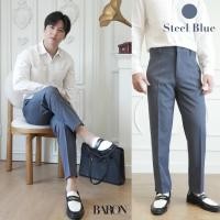 ราคา New BARON Premium Common Pants กางเกงขายาวสแลคขากระบอกเล็กเอวสูง มีหูเข็มขัด กระเป๋าหลัง (24910739013)