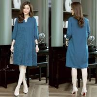 ราคา Cutie Minute อก ฟรีไซส์ 44 เดรสผ้าฝ้ายลินินเกาหลีเกรดพรีเมี่ยม เนื้อผ้าหนากำลังดี เดรสผ้าฝ้ายทรงเอ (25584408160)