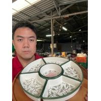 ราคา ถาดออเดิฟ เซรามิค ชุดXL แยกชิ้น กรอบข้าง5 ตรงกลาง1 ถาดไม้1 ถาดไม้กว้าง17นิ้ว ลายผักชี รวมกันแล้วขนาด 14 นิ้ว ออกใบกำกับภาษีได้ รหัส191167 (23259813415)