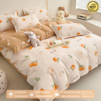 ราคา ผ้าปูที่นอนสี่ชิ้น ผ้าปูที่นอนฝ้ายแท้ ชุดเครื่องนอน ผ้าฝ้าย พิมพ์ลาย เรียบง่าย เป็นมิตรกับผิว ไม่ซีดจางง่าย ไม่เป็นขุย (24816423158)
